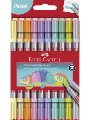 Faber Castell Viltstift Duo - 10 stuks pastel
