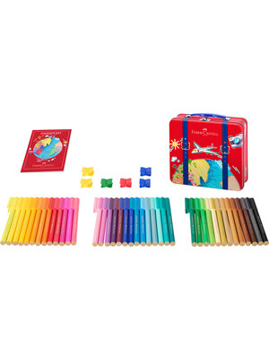 Faber Castell Viltstiften Connector in reiskoffer - inhoud 46 stuks Faber Castell Viltstiften Connector in reiskoffer - inhoud 46 stuks