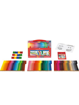 Faber Castell Viltstiften Connector koffer - Viltstiften 60 stuks Faber Castell Viltstiften Connector koffer - Viltstiften 60 stuks