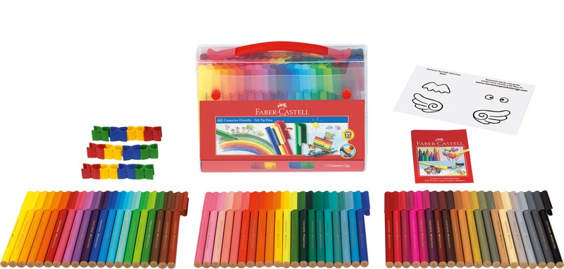 Faber Castell Viltstiften Connector koffer - Viltstiften 60 stuks afbeelding