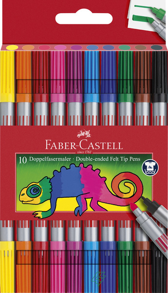 Faber Castell Viltstiften Duo - etui met 10 stuks afbeelding