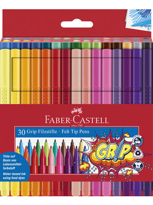 Faber Castell Viltstiften Grip - set 30 stuks