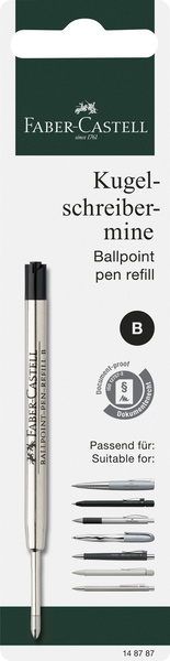 Faber Castell Vulling Hexo balpen B - Zwart afbeelding