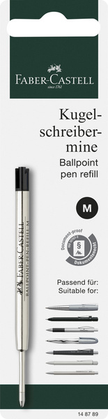 Faber Castell Vulling Hexo balpen M - Zwart afbeelding