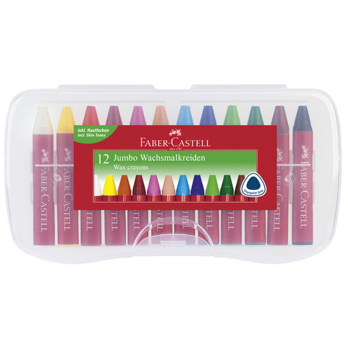 Faber Castell Waskrijt Jumbo - etui 12 stuks