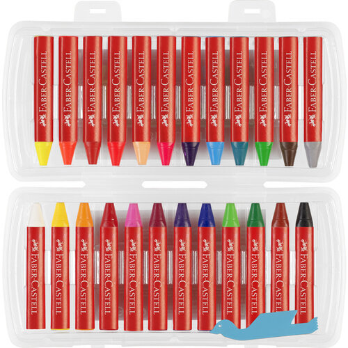 Faber Castell Waskrijt Jumbo in opbergbox - 24 stuks