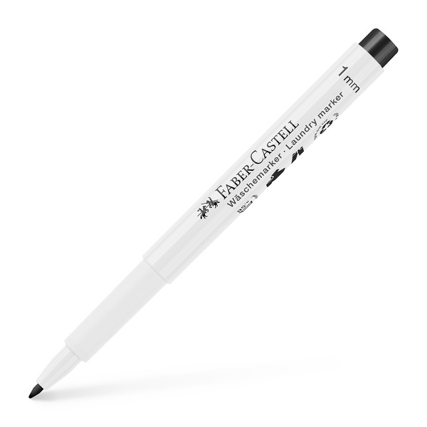 Faber Castell Wasmarkeerstift zwart - ronde punt afbeelding