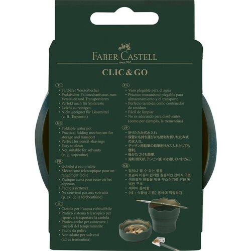 Faber Castell Watercup Clic & Go - donkergroen
