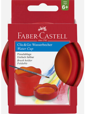Faber Castell Watercup Clic & Go - roze / oranje