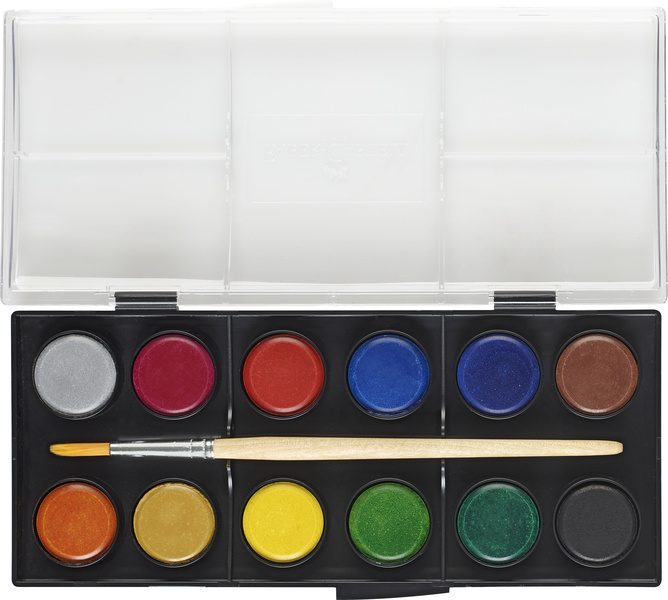 Faber Castell Waterverfdoos 12 kleuren (diameter 24cm) afbeelding