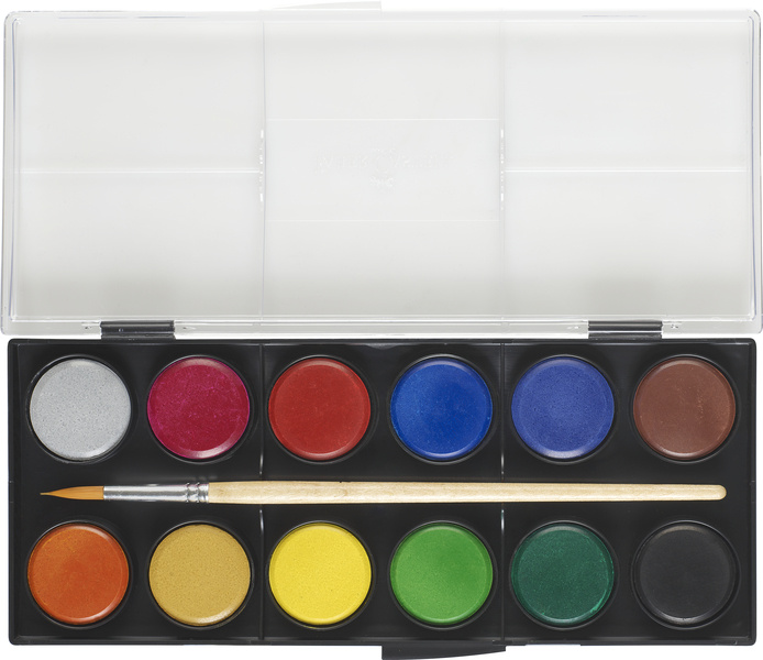 Faber Castell Waterverfdoos 12 kleuren (diameter 30cm) afbeelding