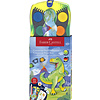 Faber Castell Waterverfdoos Connector Dino 12 kleuren + 1 tube wit