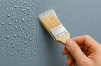 Beschermde coating over muurverf
