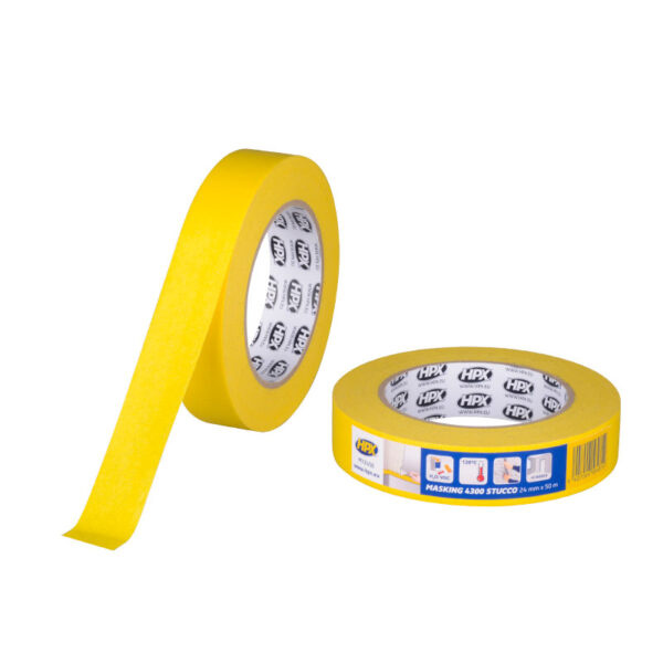 HPX Masking Tape 4300 Stucco Afplakband - Geel afbeelding
