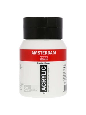 Amsterdam Acrylverf - 500 ml - Zinkwit 104 Amsterdam Acrylverf - 500 ml - Zinkwit 104