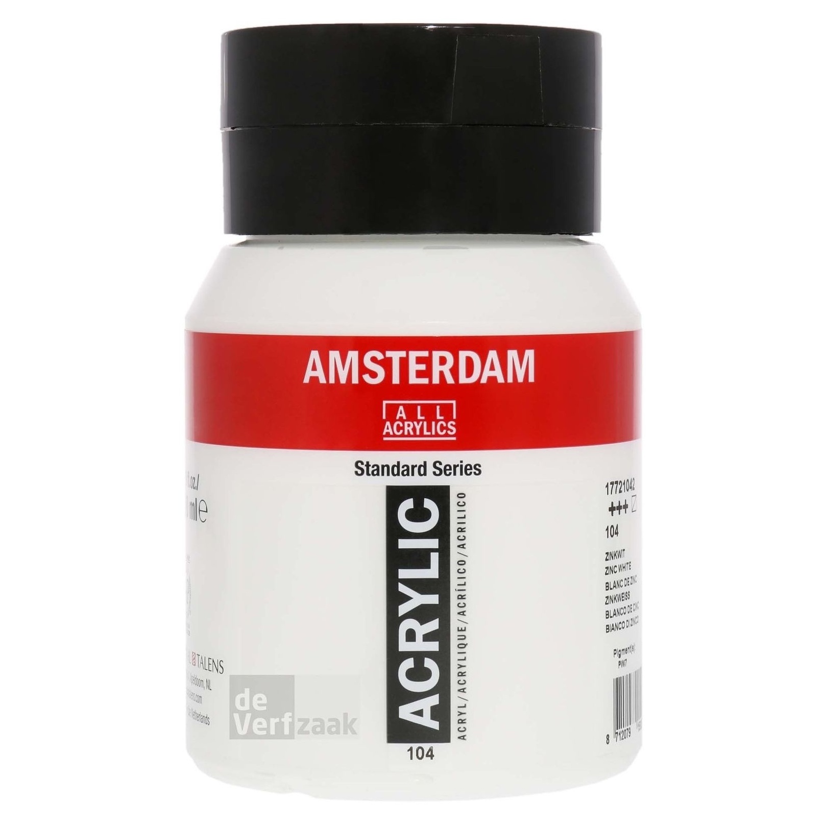 Royal Talens Amsterdam Acrylverf 500 ml - Zinkwit 104 afbeelding