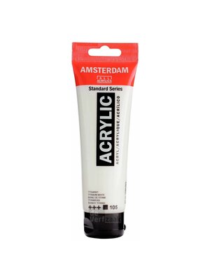 Royal Talens Amsterdam Acrylverf 120 ml - Titaanwit 105 Royal Talens Amsterdam Acrylverf 120 ml - Titaanwit 105