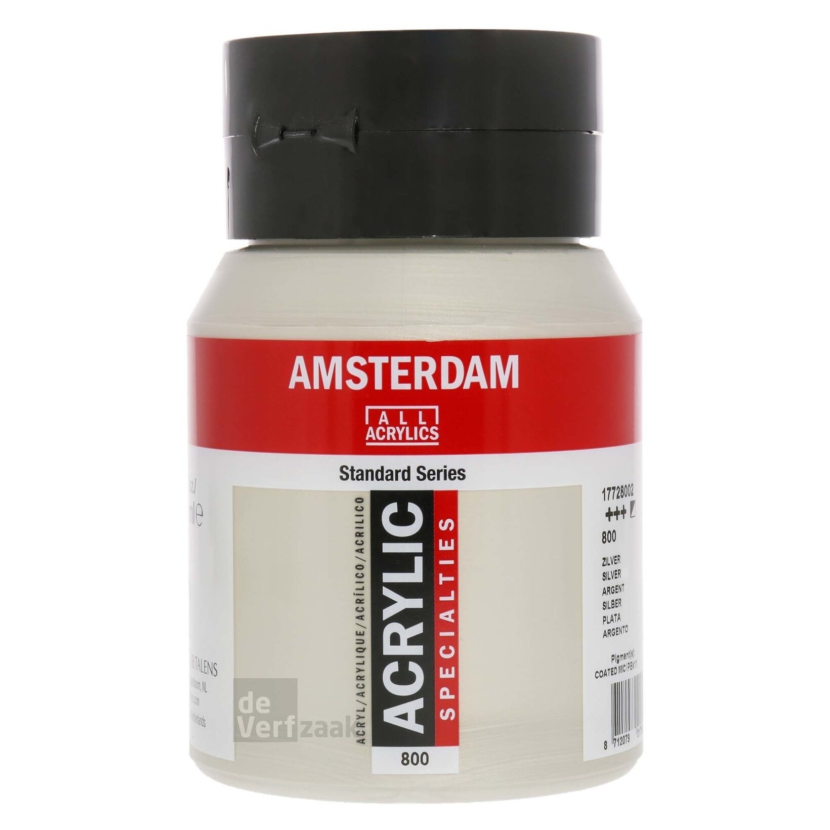 Royal Talens Amsterdam Acrylverf 500 ml - Zilver 800 afbeelding