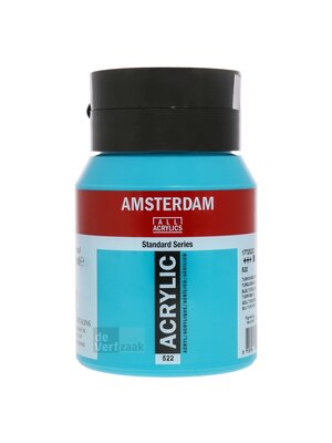 Amsterdam Acrylverf - 500 ml - Turkooisblauw 522 Amsterdam Acrylverf - 500 ml - Turkooisblauw 522