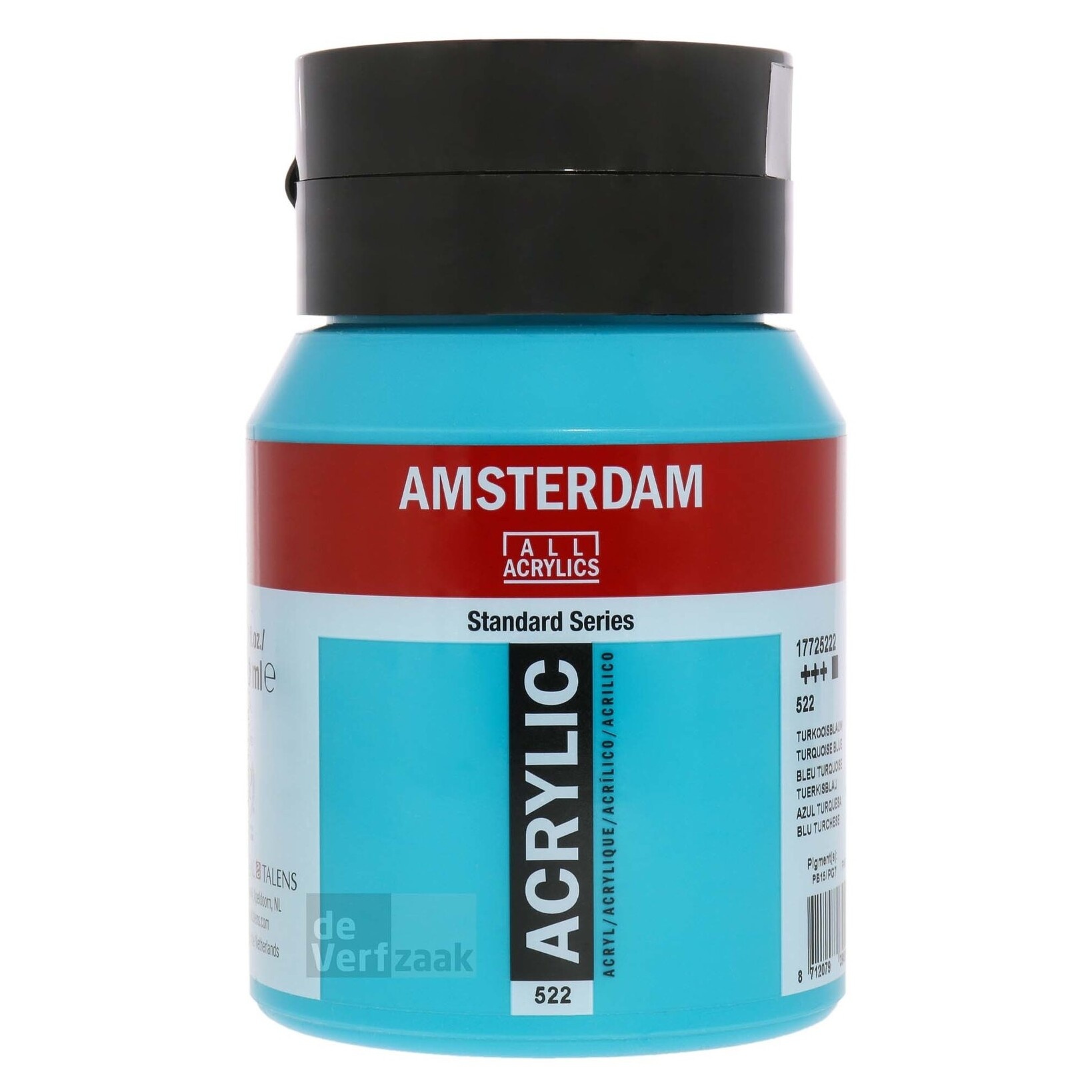 Royal Talens Amsterdam Acrylverf 500 ml - Turkooisblauw 522 afbeelding