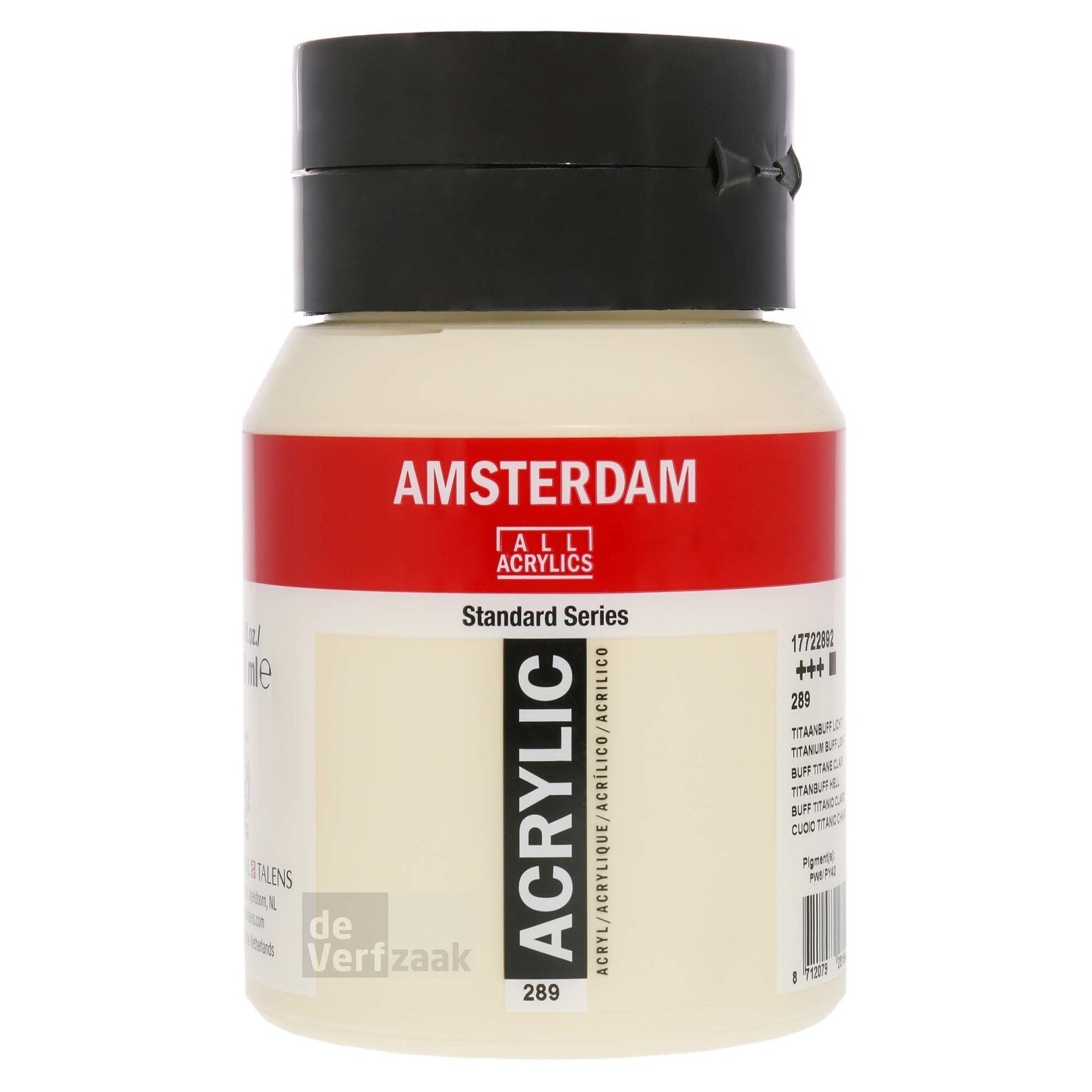 Royal Talens Amsterdam Acrylverf 500 ml - Titaanbuff Licht 289 afbeelding