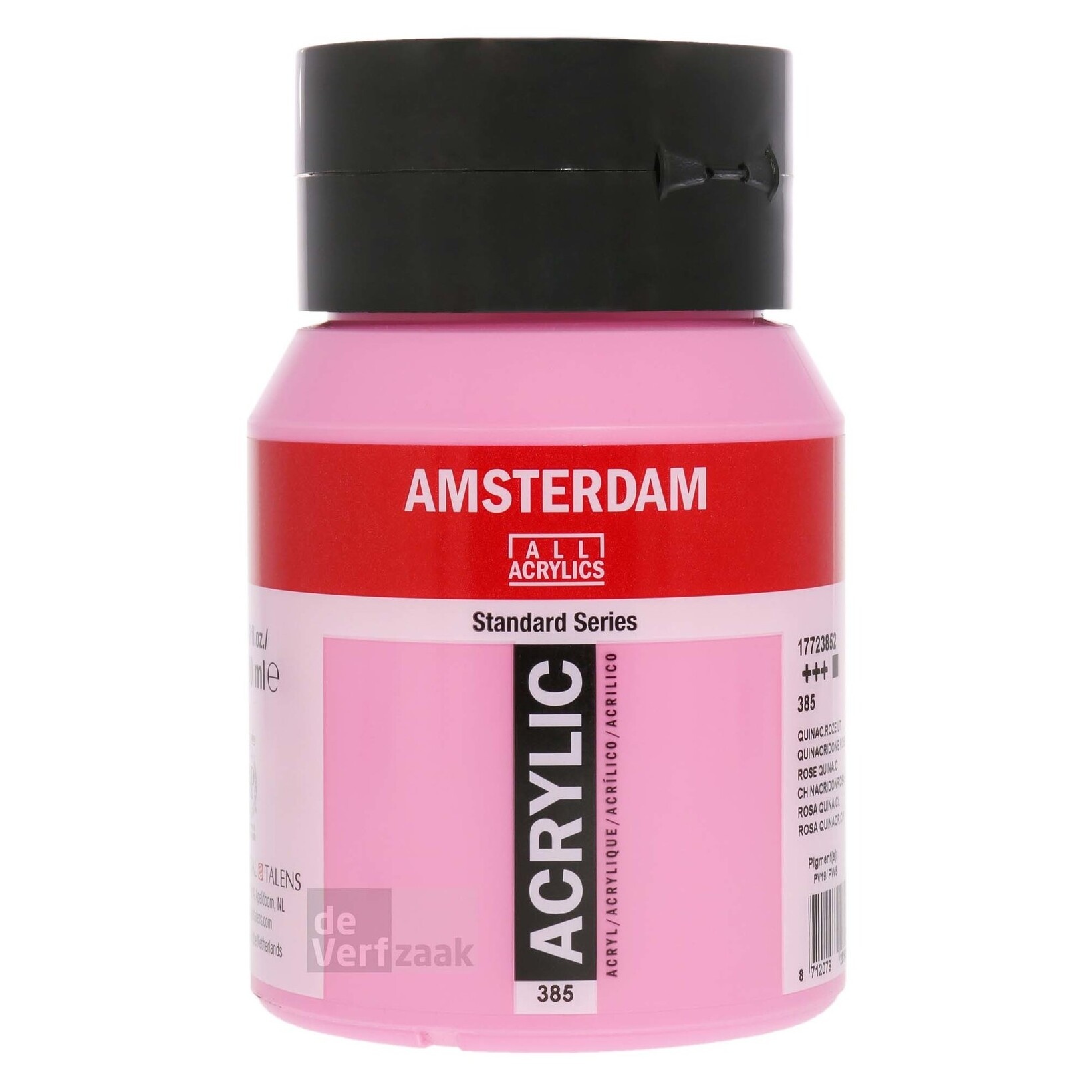 Royal Talens Amsterdam Acrylverf 500 ml - Quinacridone Roze Licht 385 afbeelding