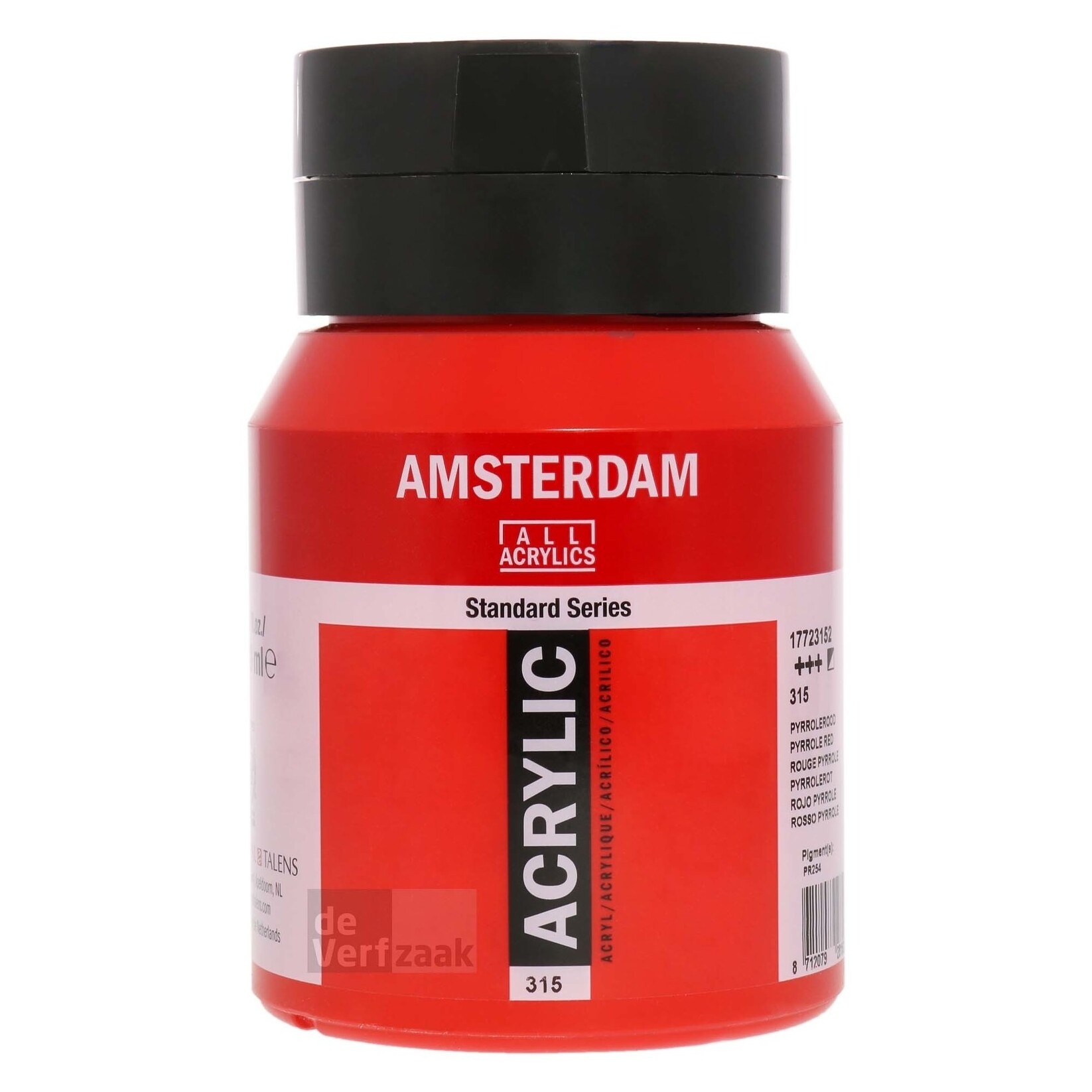 Royal Talens Amsterdam Acrylverf 500 ml - Pyrrolerood 315 afbeelding