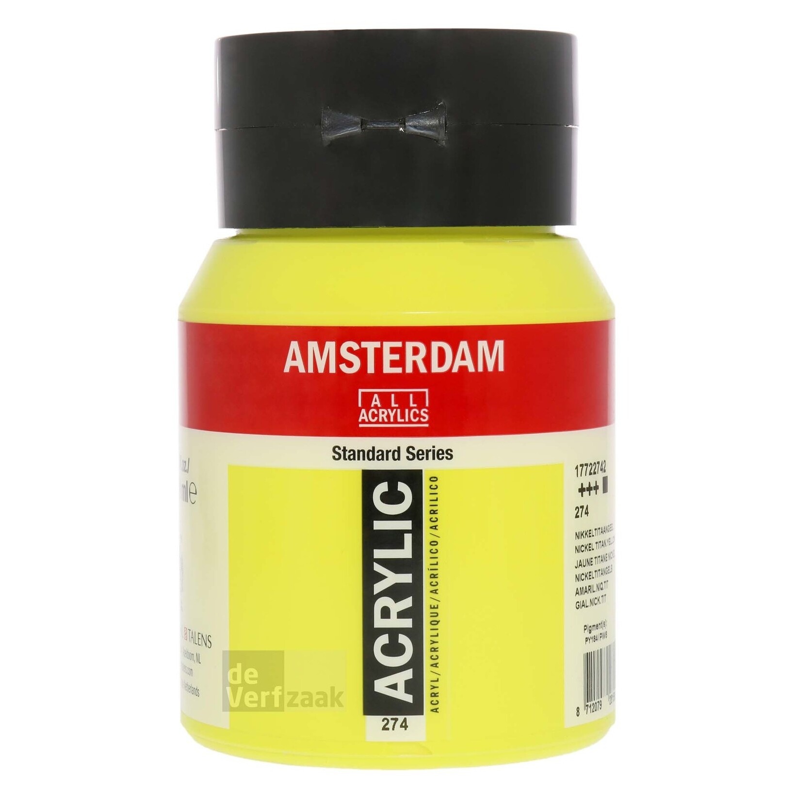 Royal Talens Amsterdam Acrylverf 500 ml - Nikkeltitaangeel 274 afbeelding