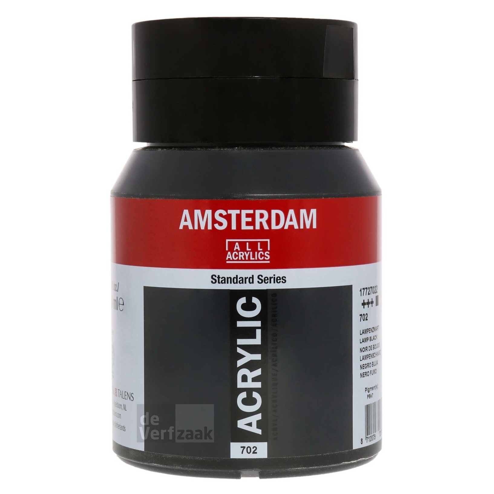 Royal Talens Amsterdam Acrylverf 500 ml - Lampenzwart 702 afbeelding