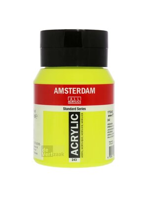Royal Talens Amsterdam Acrylverf 500 ml - Groengeel 243 Royal Talens Amsterdam Acrylverf 500 ml - Groengeel 243