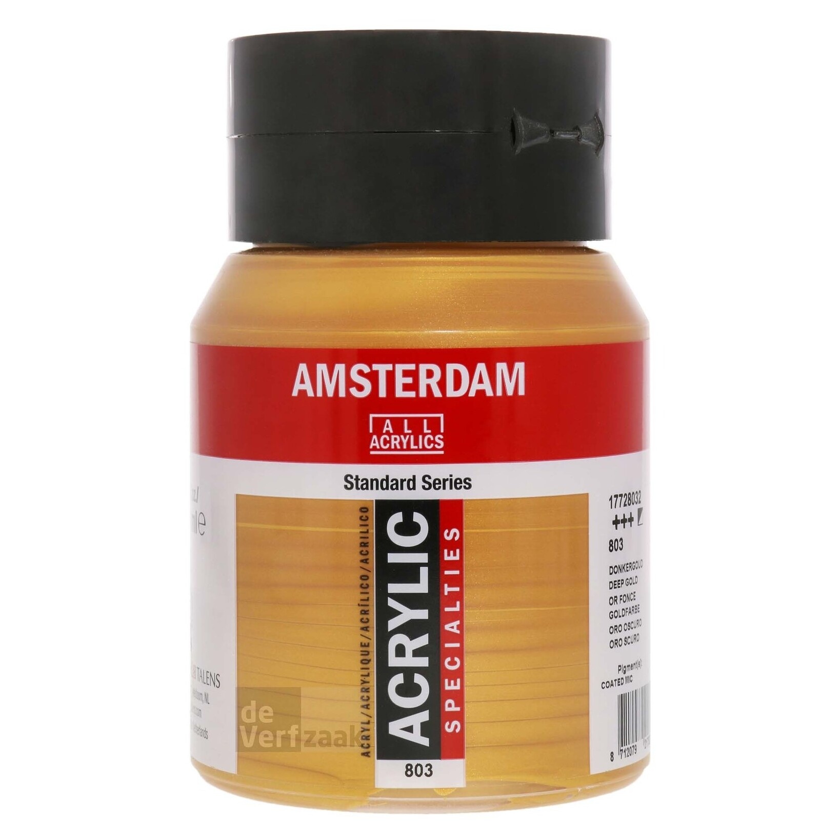 Royal Talens Amsterdam Acrylverf 500 ml - Donkergoud 803 afbeelding