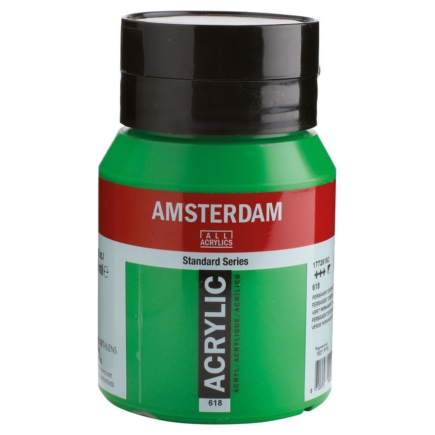 Royal Talens Amsterdam Acrylverf 500 ml - Permanentgroen Licht 618 afbeelding