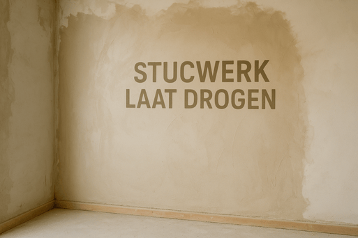 stucwerk laat drogen