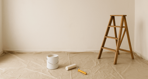 Vloer afdekken voor plafond verven