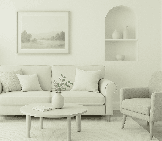 RAL 9010 woonkamer