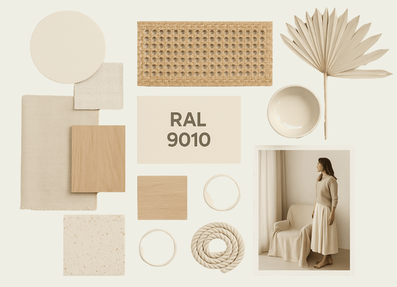 RAL 9010 moodboard