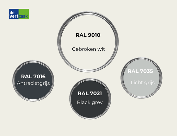 RAL 9010 kleurcombinaties
