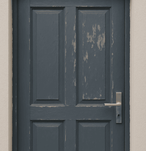 RAL 7016 vervaagt op deur