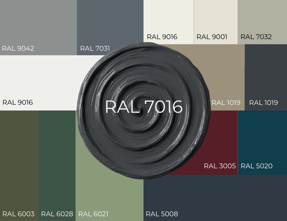 RAL 7016 kleurcombinaties