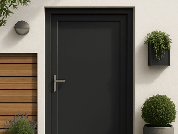 Zwartgrijs RAL 7021 kozijnen sfeer