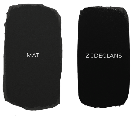 RAL 9005 mat vs zijdeglans