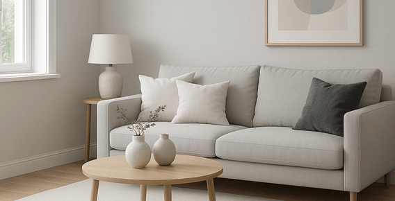 RAL 7035 woonkamer