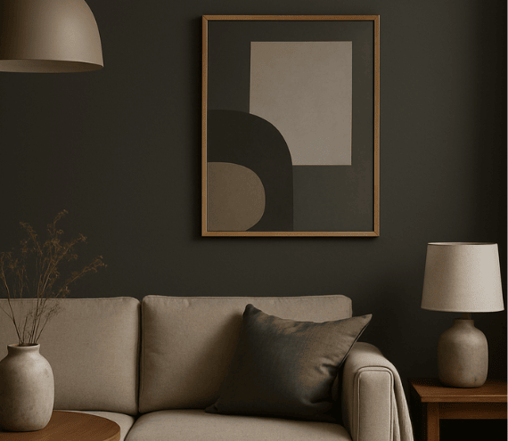 RAL 7022 ombergrijs woonkamer