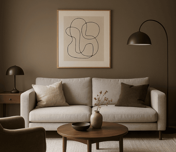 RAL 7006 woonkamer