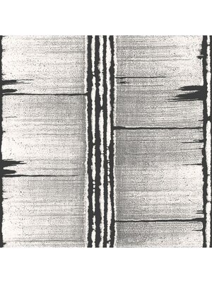 Noordwand Bazaar Behang met houtmotief met zwarte strepen - G78283