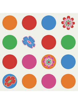 Noordwand Bluuming Affairs Behang met bloemen en stippen - 44587