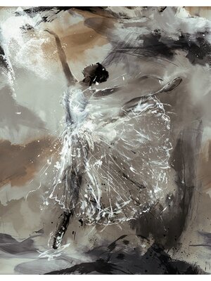 Marburg City Romance Fotobehang abstracte ballerina - 35097