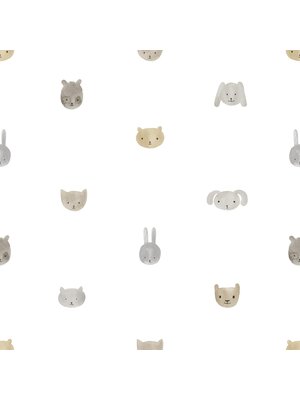 Cristiana Masi Happy Behang met dierenhoofdjes - 14811