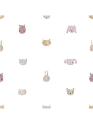 Cristiana Masi Happy Behang met dierenhoofdjes - 14814