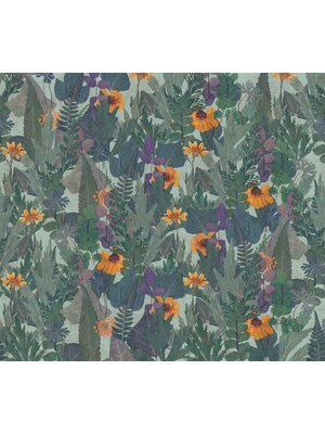 Noordwand Herbarium Fotobehang met grote bladeren en bloemen - HED27291 Noordwand Herbarium Fotobehang met grote bladeren en bloemen - HED27291